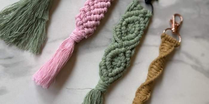 Création de porte clés en macramé