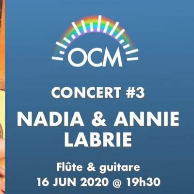 Sortie culturelle Online : Orchestre classique de Montréal - Flutiste et Guitariste Nadia & Annie Labrie
